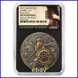2023 Achilles 2 oz High Relief Silver Antiqued & Gold Gilded NGC MS70 Leg 2023 Achilles 2 oz High Relief Silver Antiqued & Gold Gilded NGC MS70 Leg