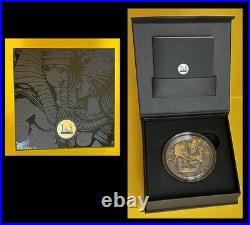 2023 Amenhotep and Nefertiti 2 oz 0.999 Silver Coin Selectivity Gilded Cameroon