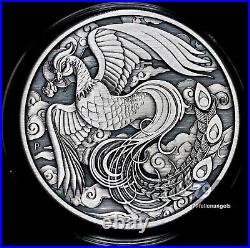 2023 Australia Chinese Myths & Legends Phoenix Antiqued & Toned 1 oz Silver Coin