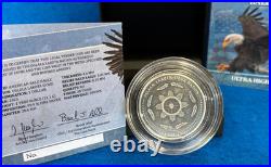 2023 Bald Eagle 1 Oz. Silver Antique High Relief Oglala Lakota Sioux $1 Coin OGP