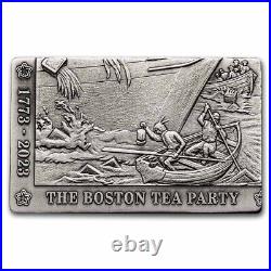 2023 Barbados 4 oz Silver Boston Tea Party 4-Coin Antique Set SKU#273502