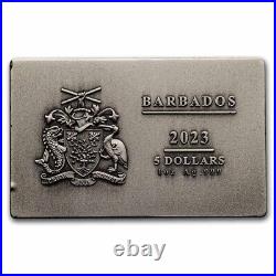 2023 Barbados 4 oz Silver Boston Tea Party 4-Coin Antique Set SKU#273502