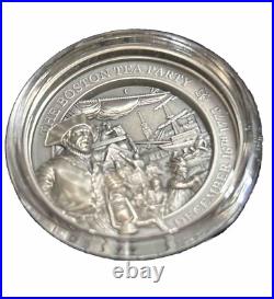 2023 Boston Tea Party 250th Anniversary 2oz Silver UHR Antique Finish Coin 2023 Boston Tea Party 250th Anniversary 2oz Silver UHR Antique Finish Coin
