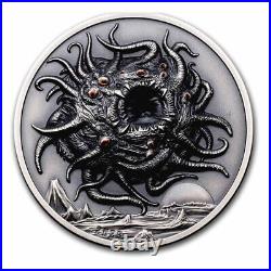 2023 CIT H. P. Lovecraft Azathoth 3 oz High Relief Antique Silver Coin 30401