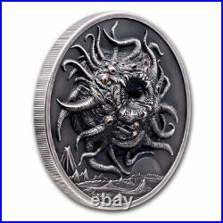 2023 CIT H. P. Lovecraft Azathoth 3 oz High Relief Antique Silver Coin 30401