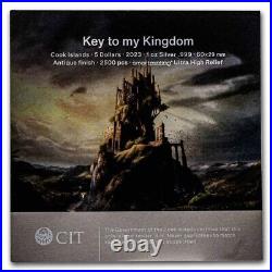 2023 CIT Key to My Kingdom 1 oz Ultra High Relief Antique Silver Coin 30307