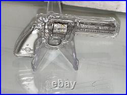 2023 Chad 2 oz Silver Revolver Gun Shaped Antiqued High Relief Coin. 999 Fine