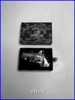 2023 Chad 2 oz Silver Revolver Gun Shaped Antiqued High Relief Coin. 999 (withBox) 2023 Chad 2 oz Silver Revolver Gun Shaped Antiqued High Relief Coin. 999 (withBox)