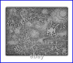 2023 Chad The Starry Night by Vincent van Gogh 1oz Silver & 14 oz Copper