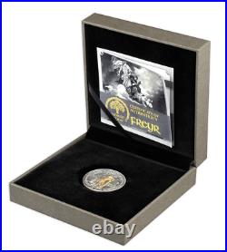 2023 Cook Islands Norse Gods Freyr 2oz Silver Antiqued Coin with mintage of 500