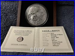 2023 Eagle and Raven Life Quotes 2 oz Antique finish Silver Coin 10 Cedis Ghana 2023 Eagle and Raven Life Quotes 2 oz Antique finish Silver Coin 10 Cedis Ghana