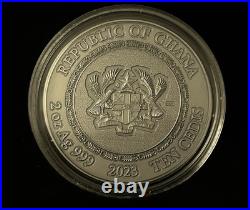 2023 Eagle and Raven Life Quotes 2 oz Antique finish Silver Coin 10 Cedis Ghana 2023 Eagle and Raven Life Quotes 2 oz Antique finish Silver Coin 10 Cedis Ghana