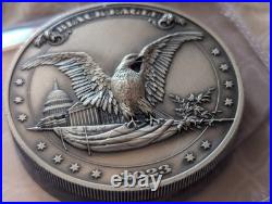2023 Fiji $2 Black Eagle 2-oz Silver Antique Finish ULTRA HIGH RELIEF 999Mintage