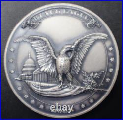 2023 Fiji $2 Black Eagle 2-oz Silver-Antique Finish-ULTRA HIGH RELIEF-999Mintage