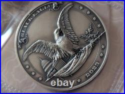 2023 Fiji $2 Black Eagle 2-oz Silver Antique Finish ULTRA HIGH RELIEF 999Mintage 2023 Fiji $2 Black Eagle 2-oz Silver Antique Finish ULTRA HIGH RELIEF 999Mintage