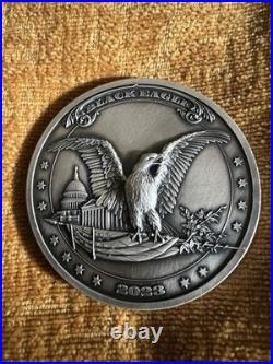 2023 Fiji $5 Silver 5 OZ Black Eagle Coin-Antiqued-Mint Condition-Beautiful-Rare