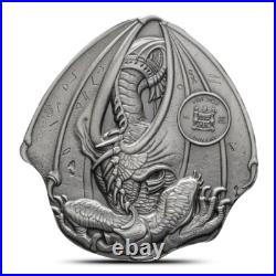 2023 Fiji Egyptian Dragon 1 oz. 999 Silver Antiqued Coin NGC MS70 With COA Perfect 2023 Fiji Egyptian Dragon 1 oz. 999 Silver Antiqued Coin NGC MS70 With COA Perfect