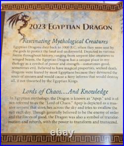 2023 Fiji Egyptian Dragon 1 oz. 999 Silver Antiqued Coin NGC MS70 With COA Perfect 2023 Fiji Egyptian Dragon 1 oz. 999 Silver Antiqued Coin NGC MS70 With COA Perfect