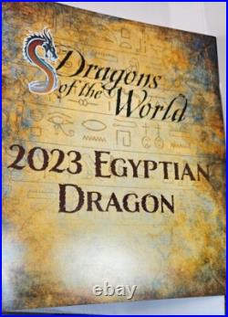 2023 Fiji Egyptian Dragon 1 oz. 999 Silver Antiqued Coin NGC MS70 With COA Perfect 2023 Fiji Egyptian Dragon 1 oz. 999 Silver Antiqued Coin NGC MS70 With COA Perfect