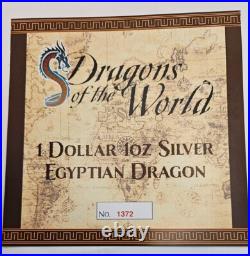 2023 Fiji Egyptian Dragon 1 oz. 999 Silver Antiqued Coin NGC MS70 With COA Perfect 2023 Fiji Egyptian Dragon 1 oz. 999 Silver Antiqued Coin NGC MS70 With COA Perfect