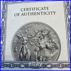 2023 Germania Valkyries Ostara 1 oz Silver Coin. 999 in Capsule-25k antiqued
