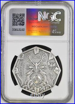 2023 Germania Witchcraft Seeress 1oz Silver Antique Coin Mintage 2000 NGC MS70