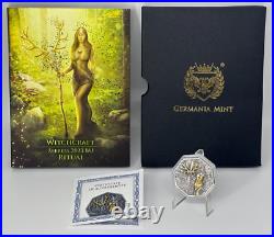 2023 Germania Witchcraft Seeress Ritual 1 oz silver coin antiqued Finish BOX COA