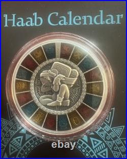 2023 Haab? Alendar 2 oz Antiqued Silver Coin Only 500 Minted! Niue