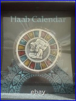 2023 Haab? Alendar 2 oz Antiqued Silver Coin Only 500 Minted! Niue