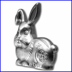 2023 Mongolia 1 oz Silver Antique Lunar Sweet Rabbit SKU#255633
