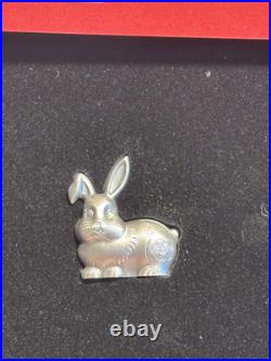 2023 Mongolia Lunar Collection Sweet Rabbit 1oz Silver Antiqued Coin