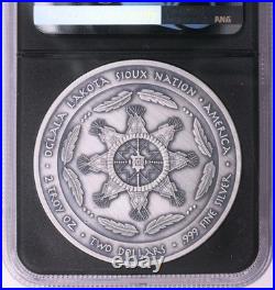 2023 Native Spirit War Horse 2oz Silver Oglala Lakota Sioux Nation UHR NGC MS70