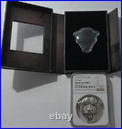 2023 Ngc $5 Niue Fierce Nature Leopard Ms70 Antiqued 2 Ounce. 999 Fine Silver