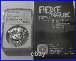 2023 Ngc $5 Niue Fierce Nature Leopard Ms70 Antiqued 2 Ounce. 999 Fine Silver