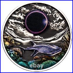 2023 Ningaloo Eclipse 2oz. 9999 Silver Antiqued Colored $2 Coin