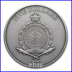2023 Niue 2 oz Silver Antique Odin (with Box & COA). 999 high relief LOT#A021