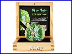 2023 Niue 2 oz Silver Antique Rick and Morty #144 Mintage of 300