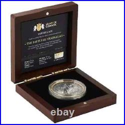 2023 Niue 2 oz Silver Antiqued Battle of Trafalgar Sea Battles Mintage of 300