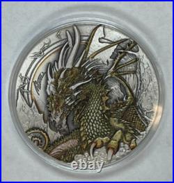 2023 Niue 50 gram The Fire Drake Antique Finish silver coin