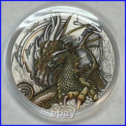 2023 Niue 50 gram The Fire Drake Antique Finish silver coin