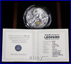 2023 Niue Antique Shaolin Kung Fu Leopard 2 oz. 999 Silver Coin in OGP 2023 Niue Antique Shaolin Kung Fu Leopard 2 oz. 999 Silver Coin in OGP