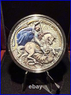 2023 Niue Fight for Freedom (Ukraine) Antique Finish 5 oz Silver Coin With Box