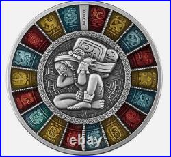 2023 Niue Haab? Alendar 2 oz Antique finish Silver Coin