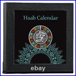 2023 Niue Haab Calendar 2oz Silver Antiqued Coin