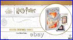 2023 Niue Harry Potter Magical Creature Fawkes 1oz Silver Antiqued Coin