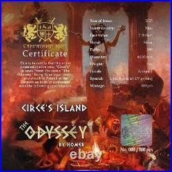 2023 Niue Odyssey Circe's Island 3oz Silver Antiqued Coin with Mintage of 500