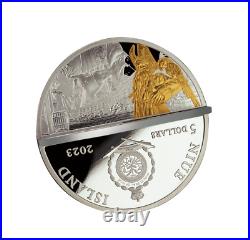 2023 Niue Pirate Ship 2oz Silver 3D Antiqued Shaped Coin