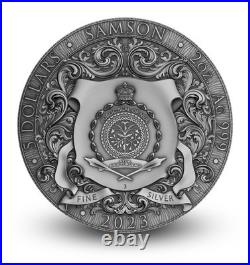 2023 Niue Samson 2oz Silver Antiqued Coin