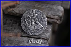 2023 Niue Samson 2oz Silver Antiqued Coin