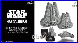 2023 Niue Star Wars Bo-Katan's Gauntlet Starfighter 3 oz Silver Coin